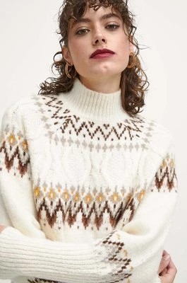 Zdjęcie produktu Medicine sweter damski kolor beżowy z półgolfem