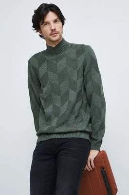Zdjęcie produktu Medicine sweter męski kolor zielony z półgolfem