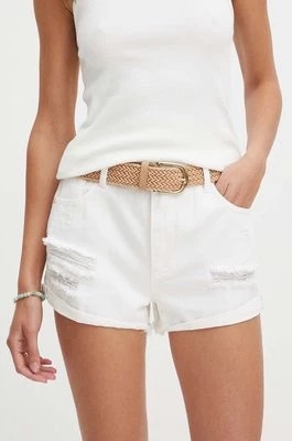 Zdjęcie produktu Medicine szorty jeansowe damskie kolor biały gładkie high waist