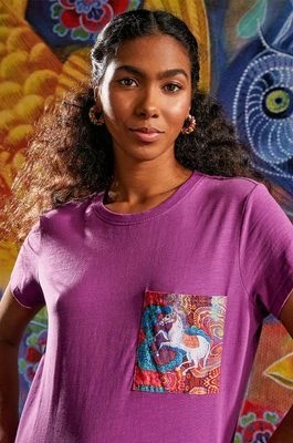 Zdjęcie produktu Medicine t-shirt bawełniany damski kolor fioletowy