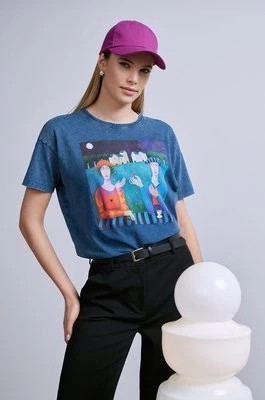 Zdjęcie produktu Medicine t-shirt bawełniany damski kolor turkusowy