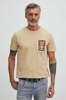 Zdjęcie produktu Medicine t-shirt bawełniany kolor beżowy z nadrukiem