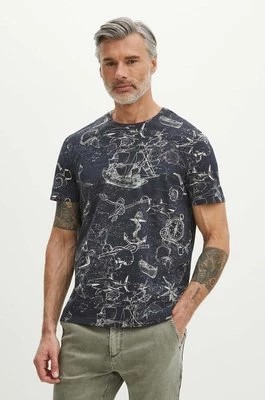 Zdjęcie produktu Medicine t-shirt bawełniany męski kolor granatowy wzorzysty