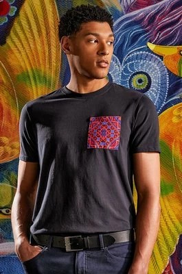 Zdjęcie produktu Medicine t-shirt bawełniany męski kolor granatowy z nadrukiem