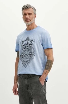 Zdjęcie produktu Medicine t-shirt bawełniany męski kolor niebieski z nadrukiem