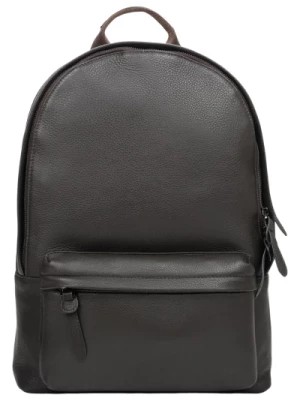 Zdjęcie produktu Men's Saddle Brown Backpack made of Genuine Leather with Wide Shoulder Straps Estro Er00110950 Estro