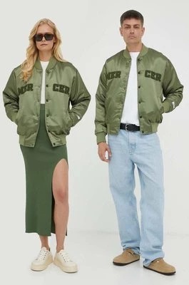 Zdjęcie produktu The Mercer Brand kurtka bomber kolor zielony przejściowa oversize