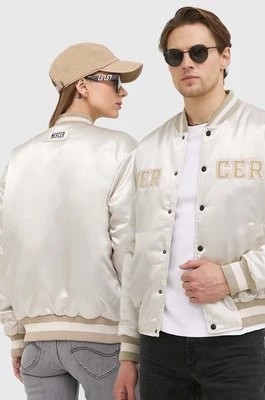 Zdjęcie produktu The Mercer Brand kurtka bomber The Mercer Varsity Party kolor złoty zimowa MEAP213099