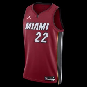 Zdjęcie produktu Męska koszulka Jordan Dri-FIT NBA Swingman Miami Heat Statement Edition - Czerwony