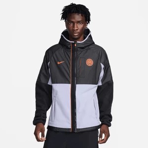 Zdjęcie produktu Męska kurtka piłkarska na zimę z zamkiem na całej długości Inter Mediolan AWF (wersja trzecia) - Czerń Nike