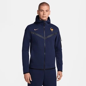 Zdjęcie produktu Męska piłkarska bluza z kapturem i zamkiem na całej długości Nike FFF Tech Fleece Windrunner - Niebieski