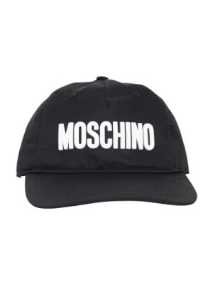 Zdjęcie produktu Męska regulowana czapka z logo haftowanym na płótnie Moschino