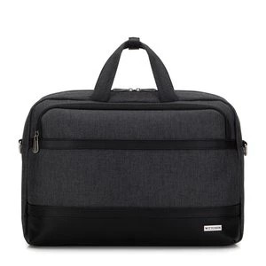 Zdjęcie produktu Męska torba na laptopa 15,6” z lamówką z ekoskóry czarna Wittchen