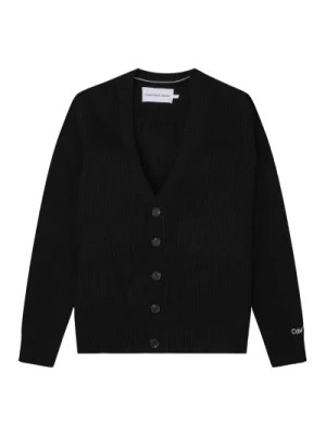 Zdjęcie produktu Męski Czarny Sweter Bawełniany Calvin Klein Jeans