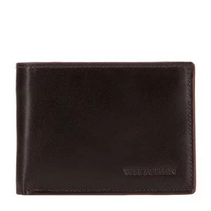Zdjęcie produktu Męski portfel skórzany z brązową lamówką mały poziomy Wittchen