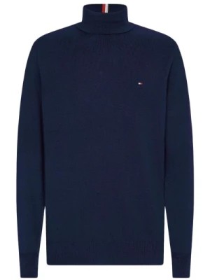 Zdjęcie produktu Męski sweter z wysokim kołnierzem i detalami logo Tommy Hilfiger
