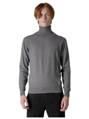 Zdjęcie produktu Męski sweter z wysokim kołnierzem z mieszanki bawełny i wełny Peuterey