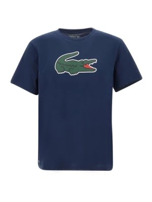 Zdjęcie produktu Męski T-shirt Bawełniany Niebieski Logo Lacoste