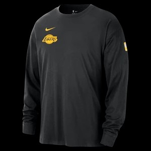 Zdjęcie produktu Męski T-shirt z długim rękawem Max90 Nike NBA Los Angeles Lakers Courtside - Czerń