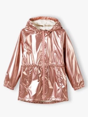 Zdjęcie produktu Metaliczna różowa kurtka przejściowa - parka dla dziewczynki Lincoln & Sharks by 5.10.15.