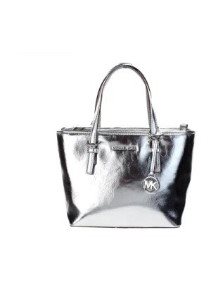 Zdjęcie produktu Metallic Top Zip Tote Bag z Paskiem na Ramię Michael Kors