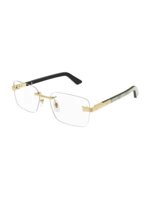 Zdjęcie produktu Metalowe okulary optyczne dla mężczyzn Cartier