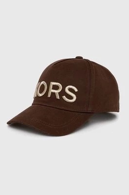 Zdjęcie produktu Michael Kors czapka dziecięca kolor brązowy z aplikacją
