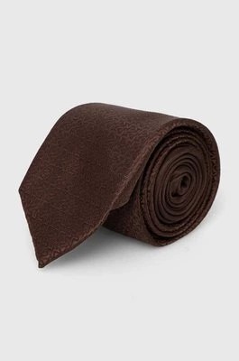 Zdjęcie produktu Michael Kors krawat jedwabny kolor brązowy