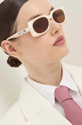 Zdjęcie produktu Michael Kors okulary przeciwsłoneczne BORDEAUX damskie kolor beżowy 0MK2215