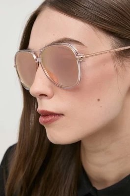 Zdjęcie produktu Michael Kors okulary przeciwsłoneczne BRECKENRIDGE damskie kolor różowy 0MK2176U