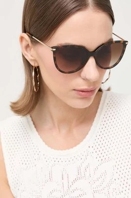 Zdjęcie produktu Michael Kors okulary przeciwsłoneczne DUPONT damskie kolor brązowy 0MK2184U