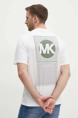 Zdjęcie produktu Michael Kors t-shirt bawełniany męski kolor biały z nadrukiem CT4525NFV4