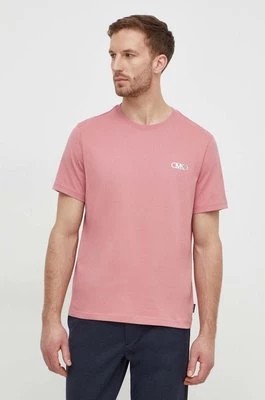Zdjęcie produktu Michael Kors t-shirt bawełniany męski kolor różowy z aplikacją