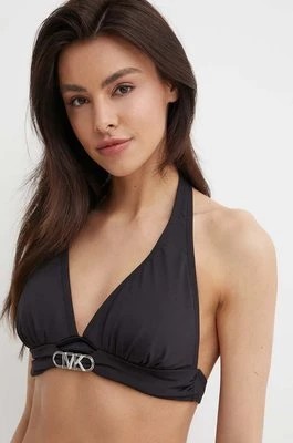 Zdjęcie produktu MICHAEL Michael Kors biustonosz kąpielowy HALTER BIKINI TOP kolor czarny lekko usztywniona miseczka MM7M161