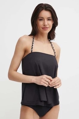 Zdjęcie produktu MICHAEL Michael Kors top plażowy HALTER TANKINI kolor czarny MM7M167