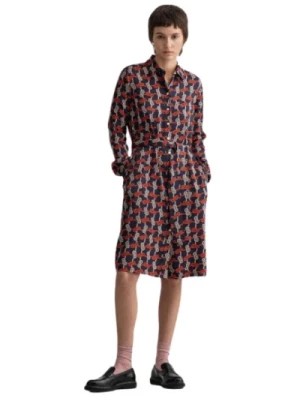 Zdjęcie produktu Miękka sukienka koszulowa z motywem liny Gant