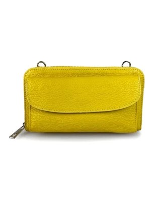 Zdjęcie produktu Mila Blu Skórzany portfel "Eringio" w kolorze żółtym - 20 x 12 x 3 cm rozmiar: onesize