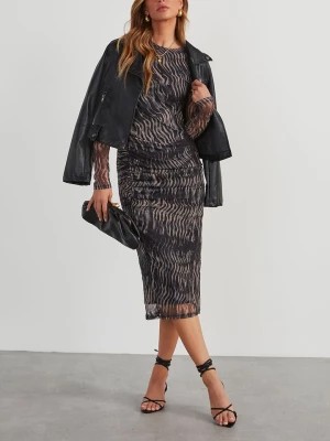 Zdjęcie produktu Milan Kiss Sukienka w kolorze czarno-szarym rozmiar: XL