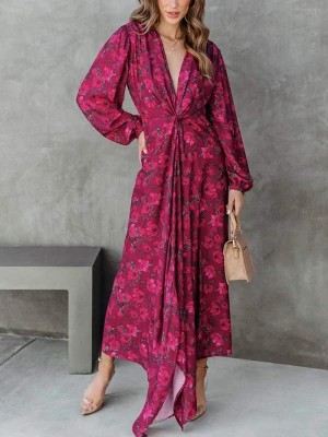 Zdjęcie produktu Milan Kiss Sukienka w kolorze różowym ze wzorem rozmiar: M