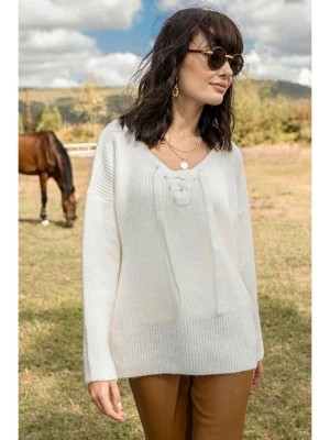 Zdjęcie produktu Milan Kiss Sweter w kolorze kremowym rozmiar: L