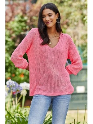 Zdjęcie produktu Milan Kiss Sweter w kolorze różowym rozmiar: XL