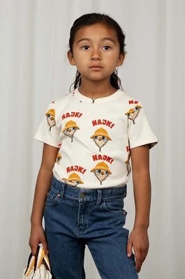 Zdjęcie produktu Mini Rodini t-shirt bawełniany dziecięcy Hike kolor biały wzorzysty