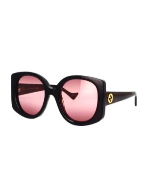 Zdjęcie produktu Minimalistyczne, kwadratowe, oversize okulary przeciwsłoneczne Gucci