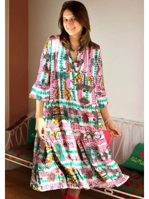 Zdjęcie produktu miss goodlife Sukienka w kolorze zielono-różowym rozmiar: M