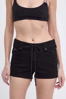 Zdjęcie produktu Miss Sixty szorty jeansowe JJ3420 DENIM SHORTS damskie kolor czarny gładkie high waist 6L2JJ3420000