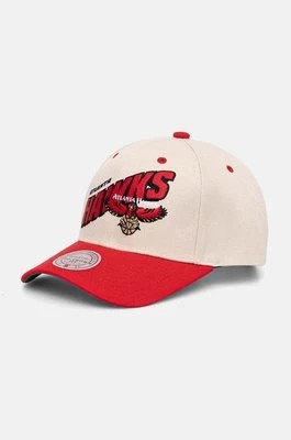 Zdjęcie produktu Mitchell&Ness czapka z daszkiem Atlanta Hawks kolor beżowy z aplikacją HHSS7506-AHAYYPPPOFWH