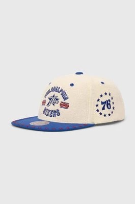Zdjęcie produktu Mitchell&Ness czapka z daszkiem Philadelphia 76ERS kolor beżowy z aplikacją HHSS7510-P76YYPPPOFWH
