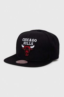 Zdjęcie produktu Mitchell&Ness czapka z daszkiem z domieszką wełny Chicago Bulls kolor czarny z aplikacją