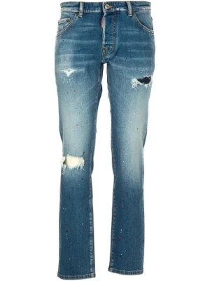 Zdjęcie produktu Modne Jeansy z Denimu dla Chłopców Dsquared2