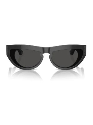 Zdjęcie produktu Modne okulary przeciwsłoneczne z ciemnoszarymi soczewkami Burberry